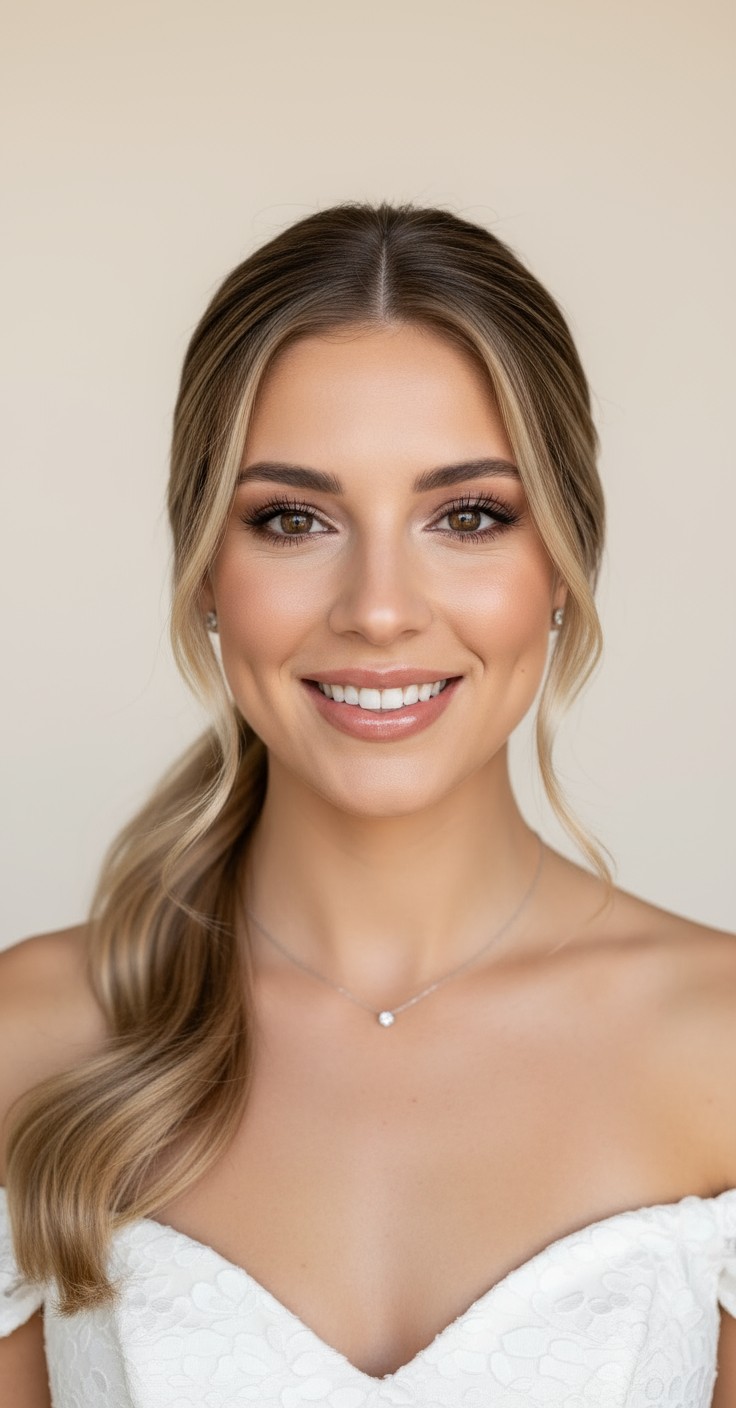 After Side Ponytail Wedding Hair